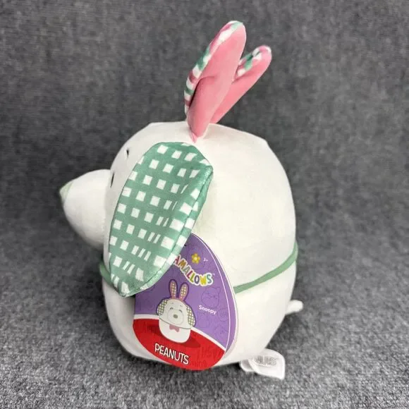 Squishmallows Peanuts Easter Snoopy with Bunny Ears 8 Inch Soft Plush New - Picture 2 of 6
